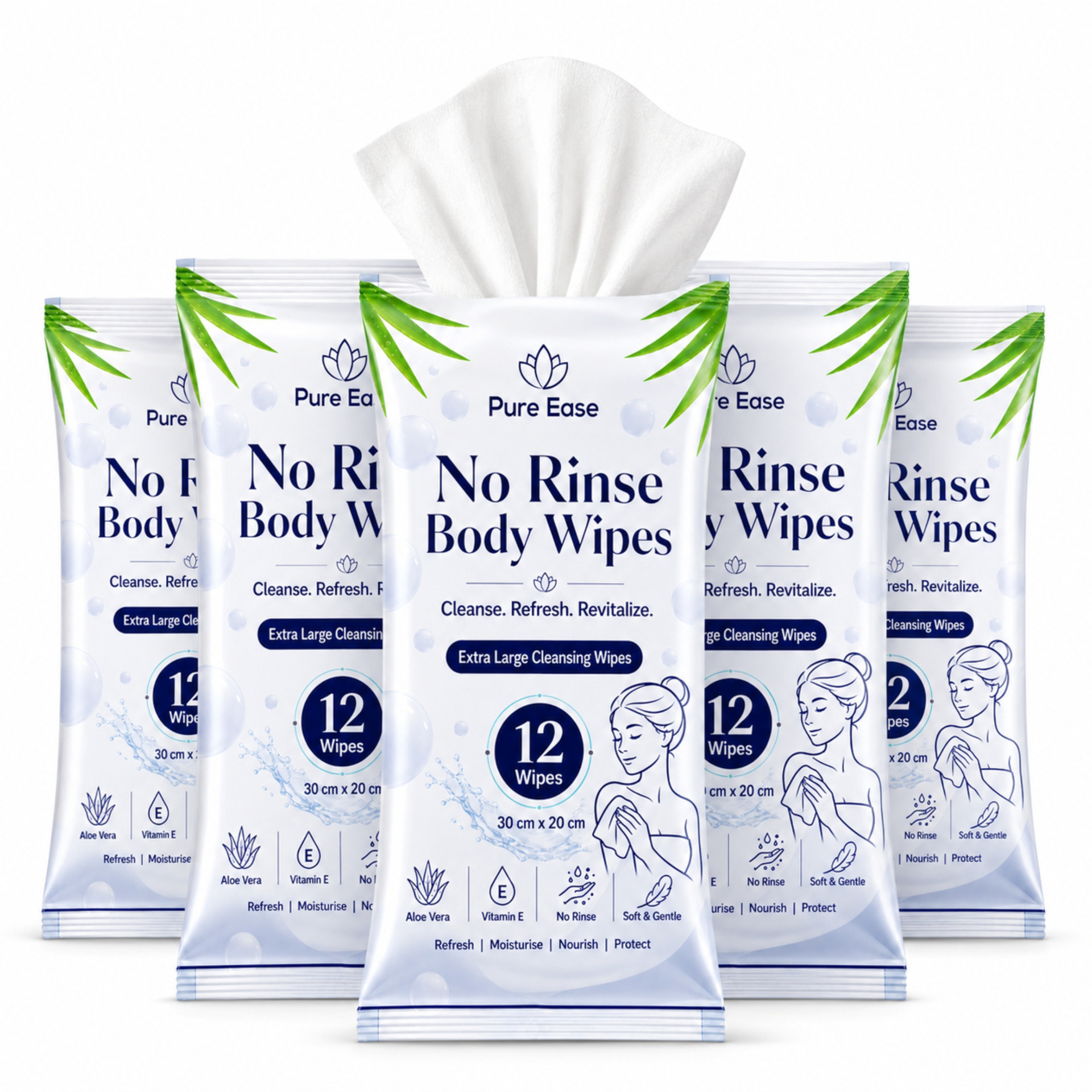 5 Packs – (60 Wipes)